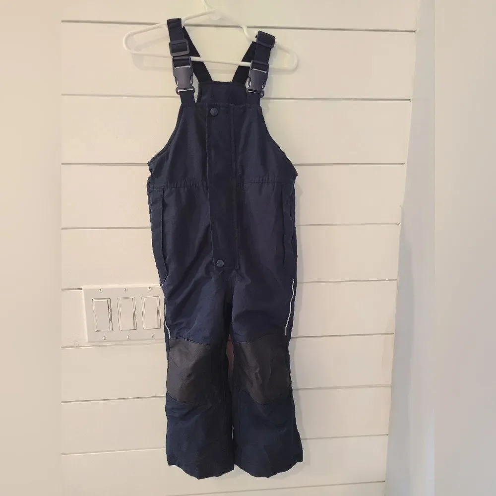 Lily and Dan ski bibs blue